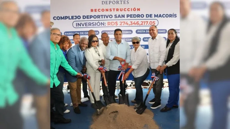 Ministro Kelvin Cruz inicia reconstrucción del Complejo Deportivo de San Pedro de Macorís con inversión de RD$274 millones